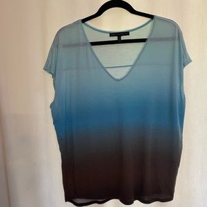 White House Black Market aqua/brown ombré top in size medium.